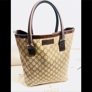 Gucci vintage leather tote Bag
